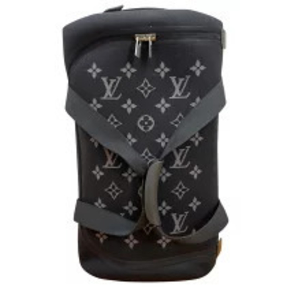 Louis Vuitton Monogram Horizon Soft Black Jacquard Knit Leather Carry on Bag